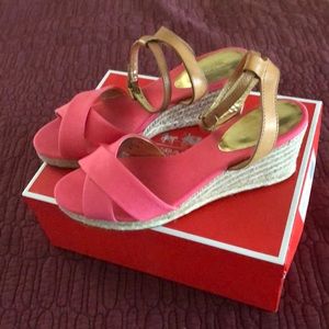 Coach brand sandals with ankle strap